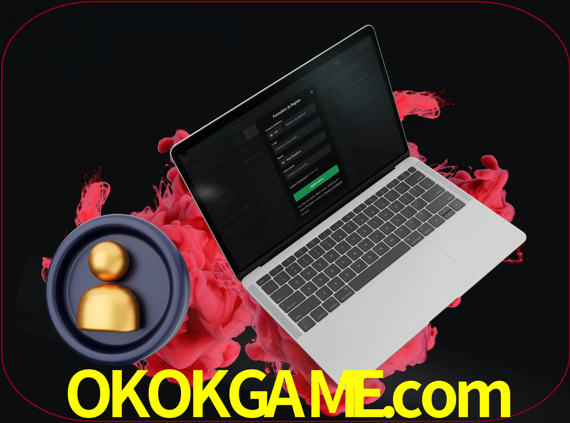 No cabeçalho do site okokgame, clique no botão que o levará a um formulário especial onde terá de introduzir as suas informações actuais.
