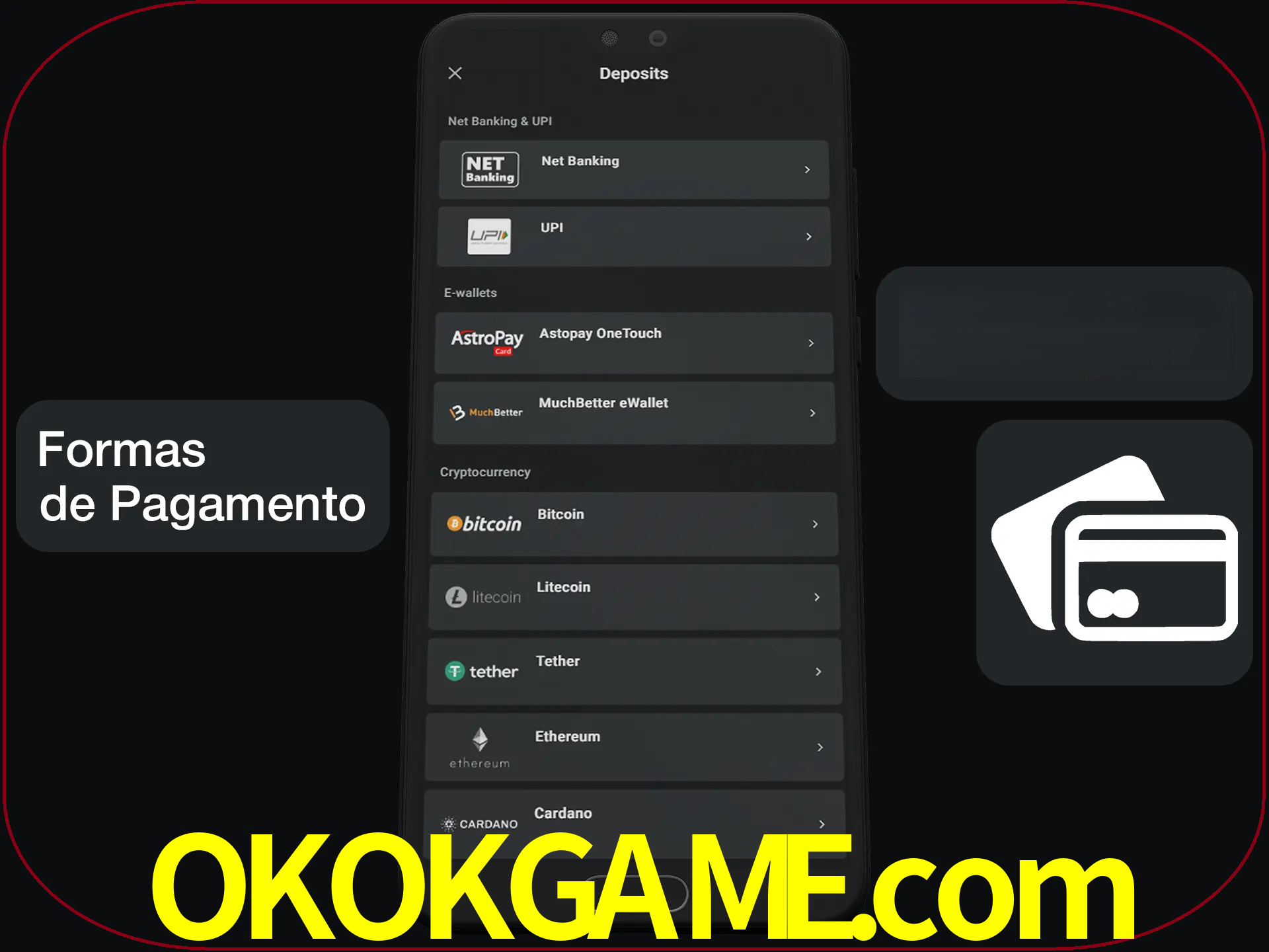 Escolha a forma de pagamento de sua preferência.