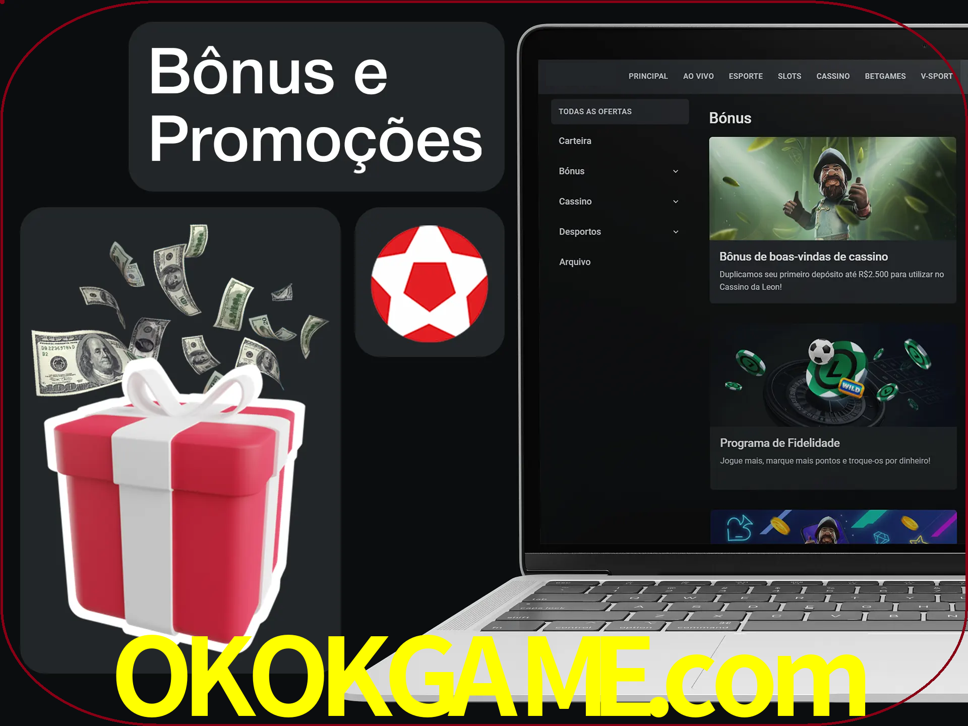 Verifique se há novos bônus e promoções.
