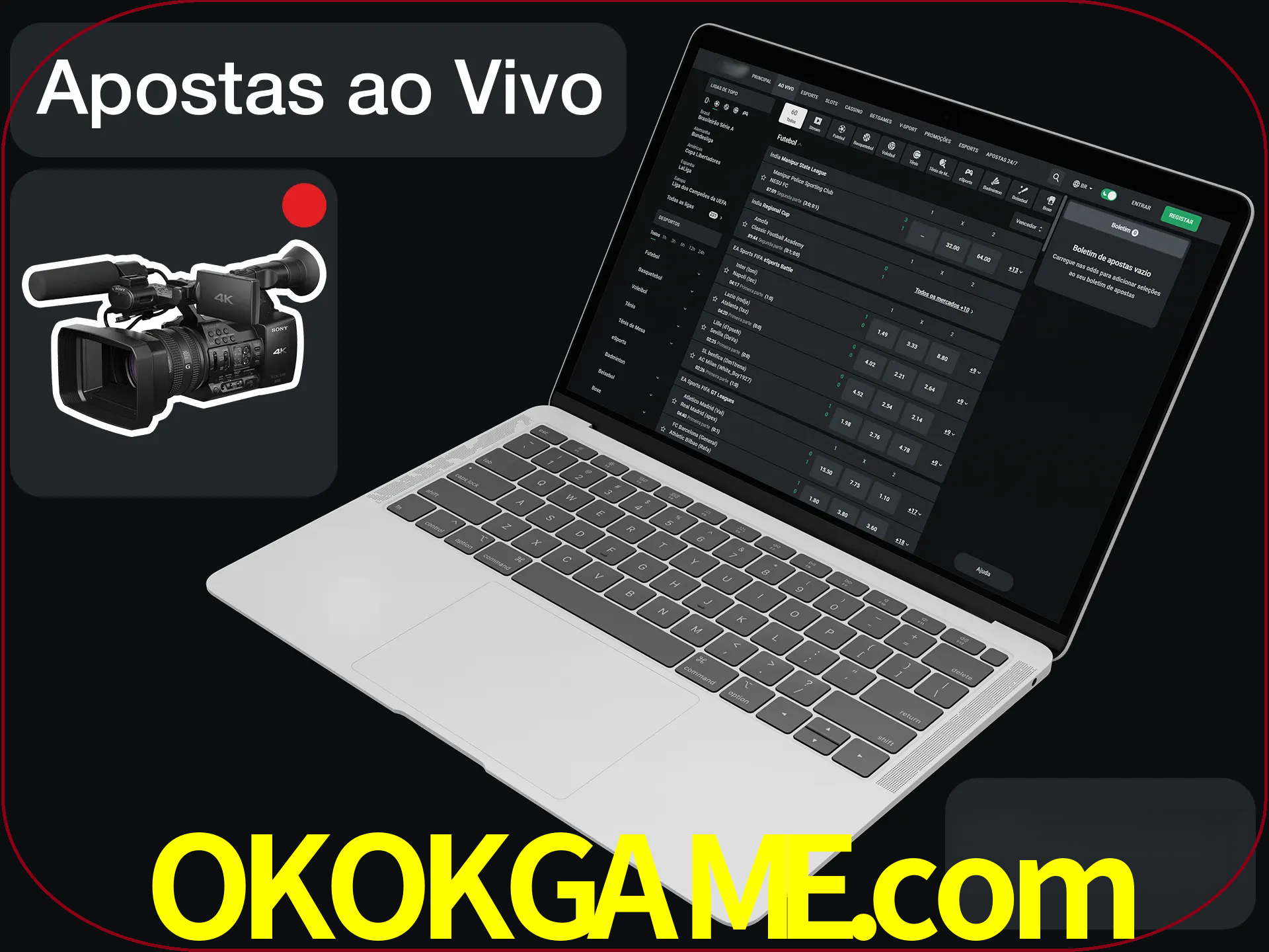 Aposte em formato ao vivo em nosso site.