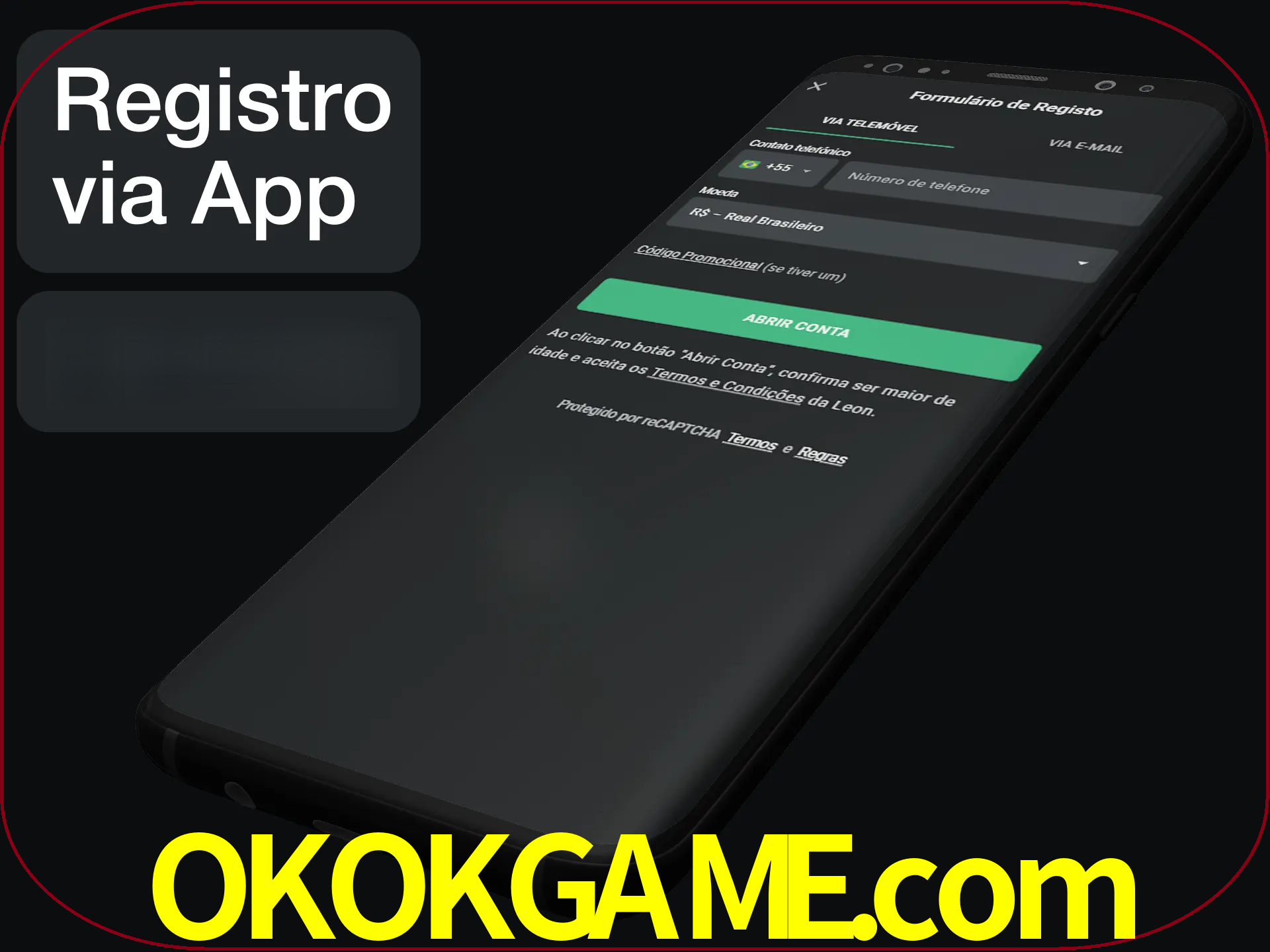 Registre-se quiclly em LeonBet usando o aplicativo.